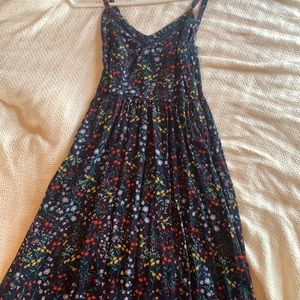 Navy blue floral dress